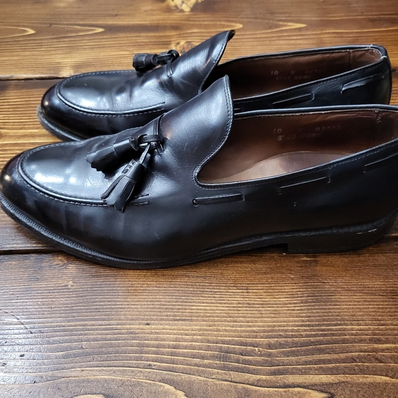 Allen Edmonds SZ 10D Black Leather Saratoga Dress Shoes Mens - Picture 7 of 7